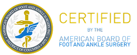 Certified by American Board of Foot and Ankle Surgery
